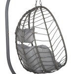 ΚΡΕΜΑΣΤΗ ΠΟΛΥΘΡΟΝΑ ΦΩΛΙΑ MILLIE HM5997.10 ΜΕΤΑΛΛΟ-ΣΥΝΘ.RATTAN ΓΚΡΙ 90x75x190Υεκ.