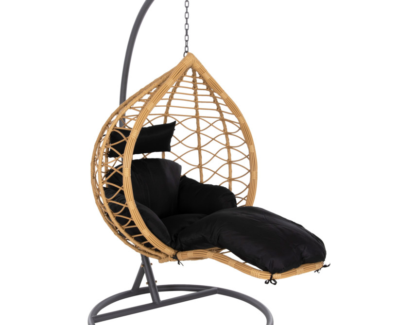ΜΟΝΗ ΚΡΕΜΑΣΤΗ ΦΩΛΙΑ ME ΥΠΟΠΟΔΙΟ GRACIE HM5755.02 ΜΠΕΖ ΣΥΝΘ.RATTAN-ΓΚΡΙ ΜΕΤΑΛ.ΣΚΕΛΕΤΟΣ Φ104x200Υεκ