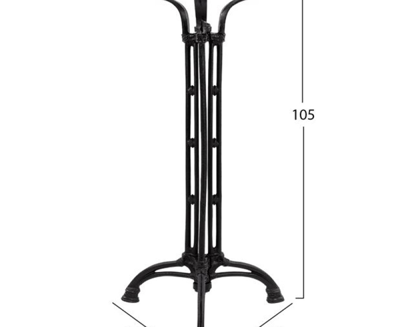 ΒΑΣΗ BAR ΑΠΟ ΜΑΝΤΕΜΙ HM446 3ΝΥΧΗ ΣΕ ΜΑΥΡΟ ΧΡΩΜΑ 50X50X105