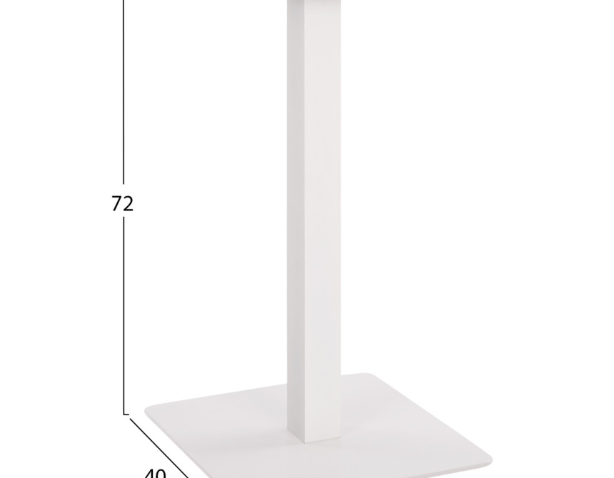 ΒΑΣΗ ΜΕΤΑΛΛΙΚΗ ΛΕΥΚΗ ΜΑΤ 40X40X72Υεκ. HM414.12