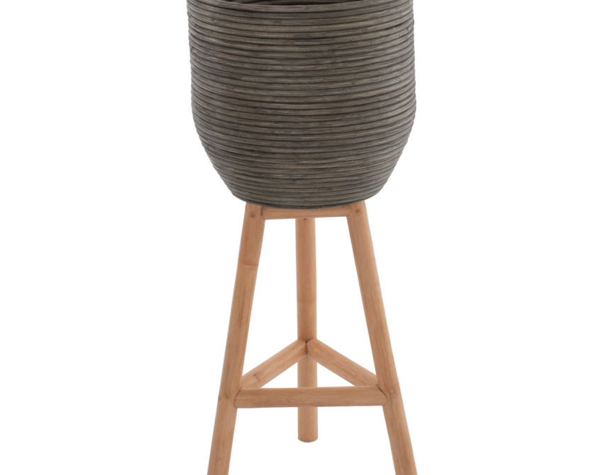 ΓΛΑΣΤΡΑ ΑΠΟ RATTAN ΚΑΙ BAMBOO HM7815 31x30x80Yεκ. ΦΥΣΙΚΟ - ΠΡΑΣΙΝΟ