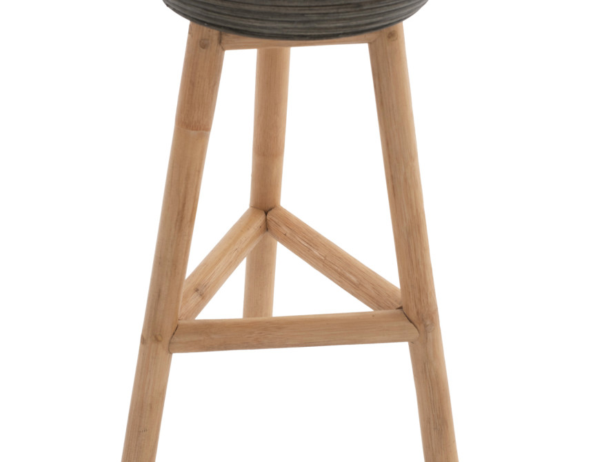 ΓΛΑΣΤΡΑ ΑΠΟ RATTAN ΚΑΙ BAMBOO HM7815 31x30x80Yεκ. ΦΥΣΙΚΟ - ΠΡΑΣΙΝΟ