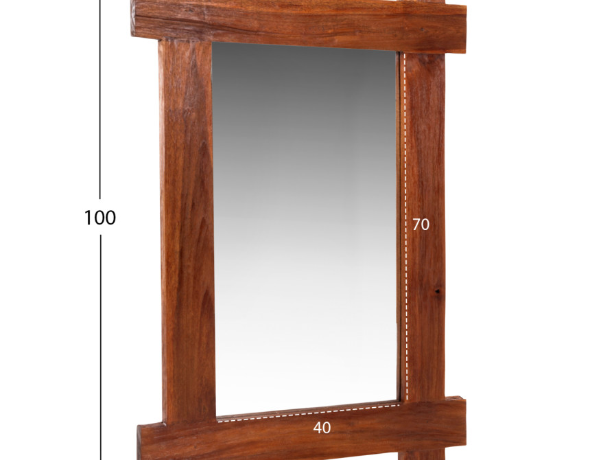 ΚΑΘΡΕΠΤΗΣ ΤΟΙΧΟΥ HM4303 ΑΝΑΚΥΚΛΩΜΕΝΟ TEAK ΣΕ ΦΥΣΙΚΟ 70x100Υεκ.