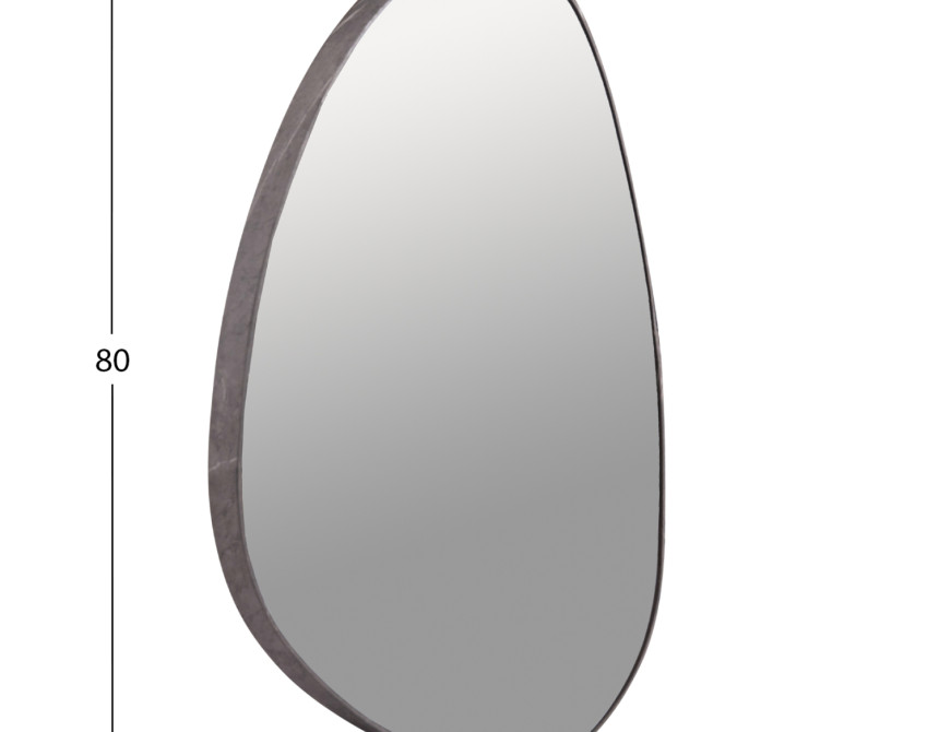 ΚΑΘΡΕΠΤΗΣ ΤΟΙΧΟΥ IRREGU HM4487.02 ΜΕ ΠΛΑΙΣΙΟ MDF ΣΕ GREY MARBLE ΧΡΩΜΑ 60x80Υεκ.