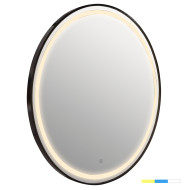 ΚΑΘΡΕΠΤΗΣ ΤΟΙΧΟΥ ΣΤΡΟΓΓΥΛΟΣ ROUNDER HM4503.01 ΑΛΟΥΜΙΝΙΟ ΣΕ ΜΑΥΡΟ-ΦΩΤΙΣΜΟΣ LED Φ80εκ.