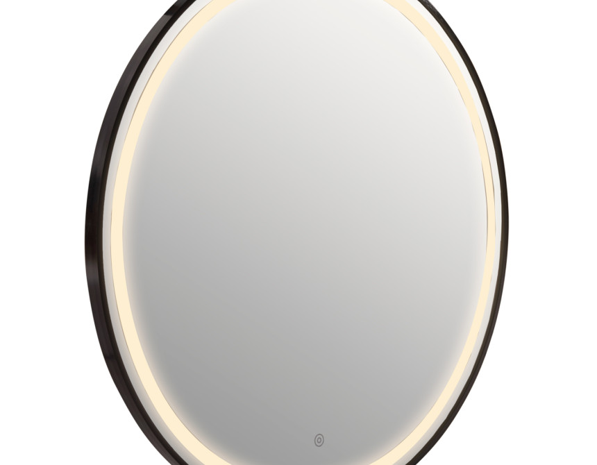 ΚΑΘΡΕΠΤΗΣ ΤΟΙΧΟΥ ΣΤΡΟΓΓΥΛΟΣ ROUNDER HM4503.01 ΑΛΟΥΜΙΝΙΟ ΣΕ ΜΑΥΡΟ-ΦΩΤΙΣΜΟΣ LED Φ80εκ.