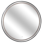 ΚΑΘΡΕΠΤΗΣ ΤΟΙΧΟΥ ΣΤΡΟΓΓΥΛΟΣ ROUNDER HM4503.01 ΑΛΟΥΜΙΝΙΟ ΣΕ ΜΑΥΡΟ-ΦΩΤΙΣΜΟΣ LED Φ80εκ.