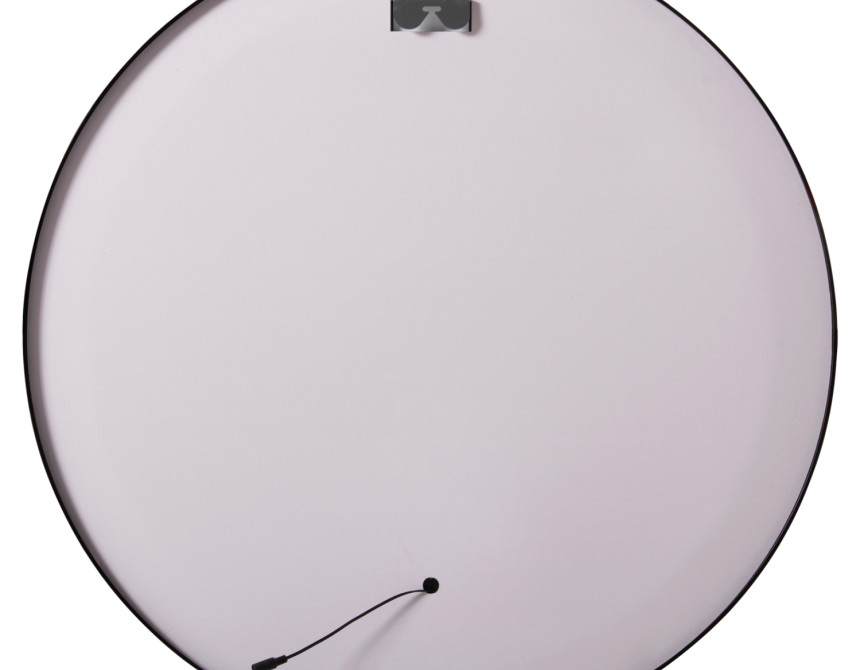 ΚΑΘΡΕΠΤΗΣ ΤΟΙΧΟΥ ΣΤΡΟΓΓΥΛΟΣ ROUNDER HM4503.01 ΑΛΟΥΜΙΝΙΟ ΣΕ ΜΑΥΡΟ-ΦΩΤΙΣΜΟΣ LED Φ80εκ.