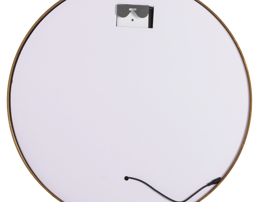 ΚΑΘΡΕΠΤΗΣ ΤΟΙΧΟΥ ΣΤΡΟΓΓΥΛΟΣ ROUNDER HM4503.30 ΑΛΟΥΜΙΝΙΟ ΣΕ ΧΡΥΣΟ-ΦΩΤΙΣΜΟΣ LED Φ80εκ.