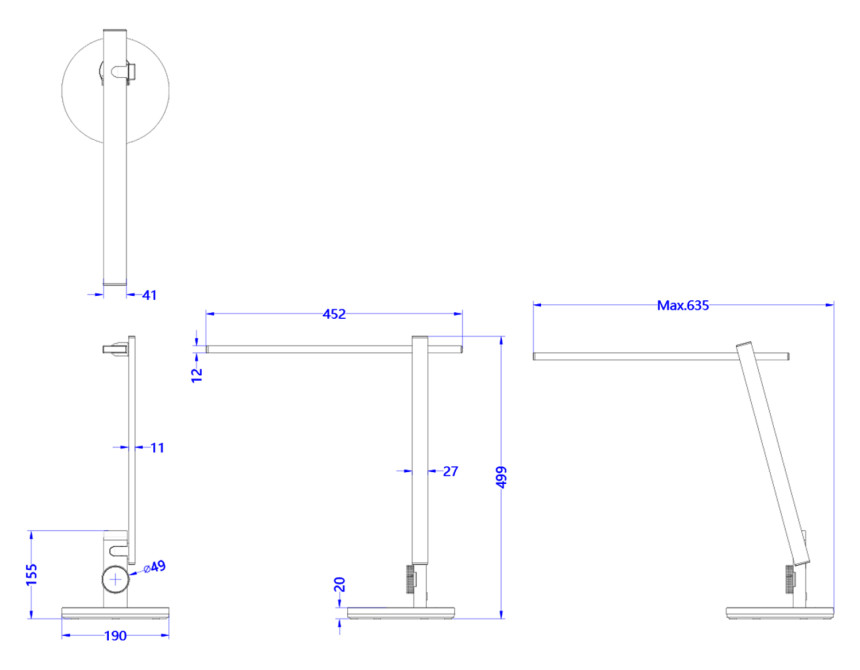 ΦΩΤΙΣΤΙΚΟ ΓΡΑΦΕΙΟΥ LED BLAIN PRO HM4445.07 ΓΚΡΙ ΜΕΤΑΛΛΙΚΟ ΧΡΩΜΑ Φ19x49,9Υεκ.