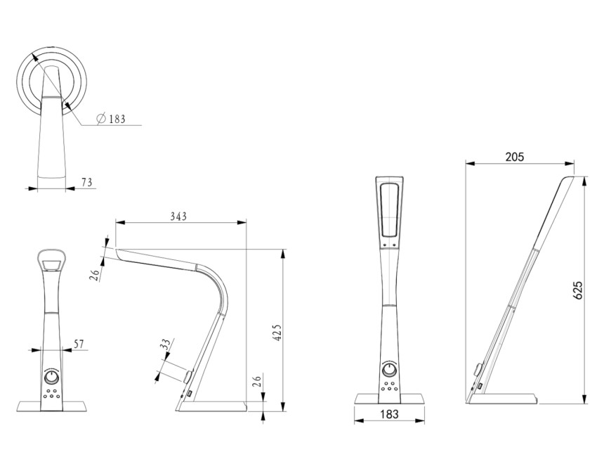 ΦΩΤΙΣΤΙΚΟ ΓΡΑΦΕΙΟΥ LED BLAIN PRO HM4451.09 ΧΡΥΣΟ-ΛΕΥΚΟ ΧΡΩΜΑ 34,3x18,3x42,5Υεκ.