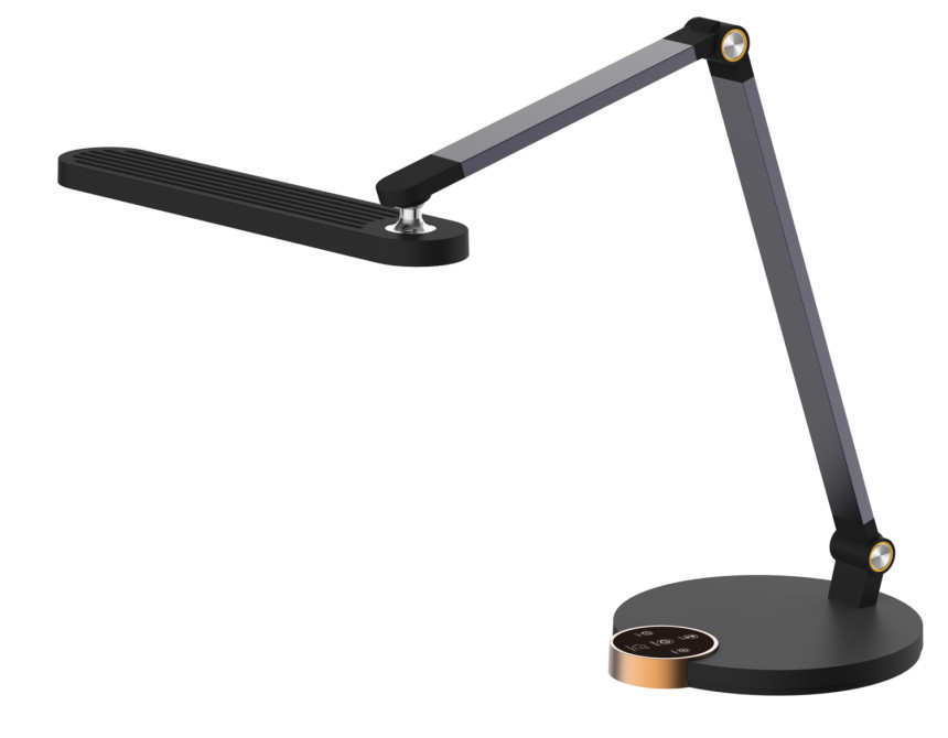 ΦΩΤΙΣΤΙΚΟ ΓΡΑΦΕΙΟΥ LED BLAIN PRO HM4454.02 ΜΑΥΡΗ ΒΑΣΗ ABS-ΓΚΡΙ ΑΛΟΥΜΙΝΙΟ 51,8x40Υεκ.