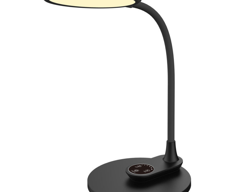ΦΩΤΙΣΤΙΚΟ ΓΡΑΦΕΙΟΥ LED BLAIN HM4459.02 ΜΑΥΡΟ ABS & ΣΙΛΙΚΟΝΗ