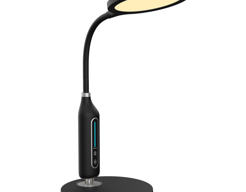 ΦΩΤΙΣΤΙΚΟ ΓΡΑΦΕΙΟΥ LED BLAIN HM4460.02 ΜΑΥΡΟ ABS & ΣΙΛΙΚΟΝΗ