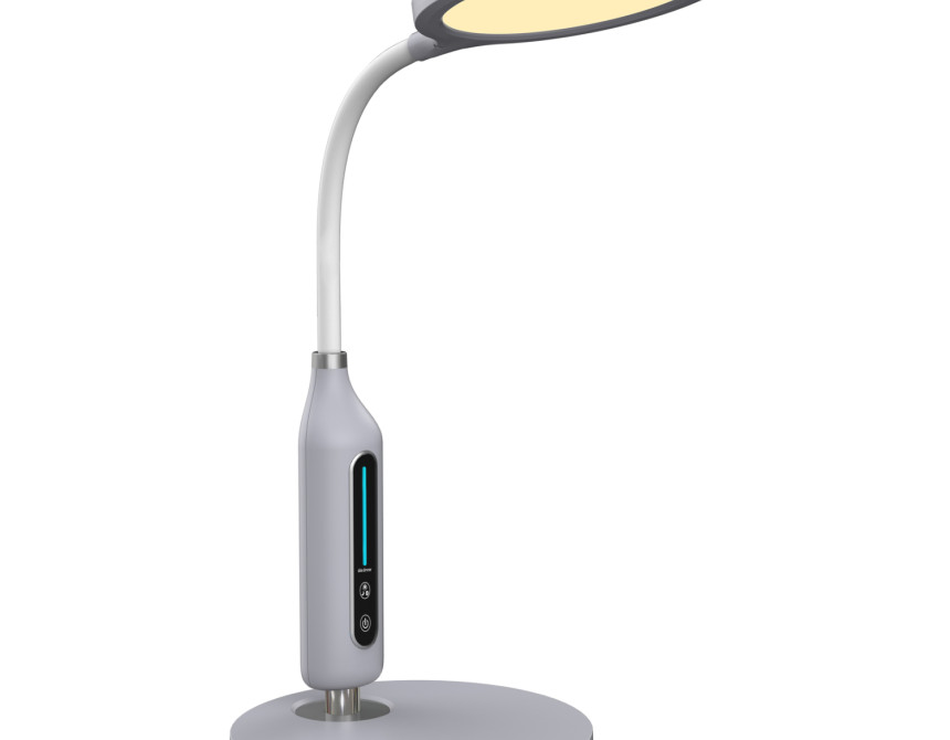 ΦΩΤΙΣΤΙΚΟ ΓΡΑΦΕΙΟΥ LED BLAIN HM4460.07 ΓΚΡΙ ABS-ΛΕΥΚΗ ΣΙΛΙΚΟΝΗ
