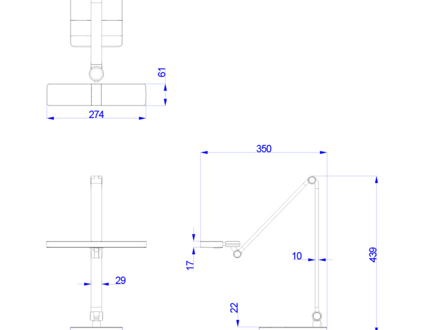 ΦΩΤΙΣΤΙΚΟ ΓΡΑΦΕΙΟΥ LED BLAIN PRO HM4461.08 ΑΣΗΜΙ ΜΑΤ ABS 35x43,9Υεκ.