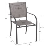 ΣΕΤ ΤΡΑΠΕΖΑΡΙΑΣ 5ΤΜΧ REDAN HM21223 ΤΡΑΠΕΖΙ & 4 ΠΟΛΥΘΡΟΝΕΣ ΣΕ ΓΚΡΙ