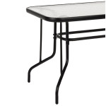ΣΕΤ ΤΡΑΠΕΖΑΡΙΑΣ 5ΤΜΧ REDAN HM21223.01 ΤΡΑΠΕΖΙ & 4 ΠΟΛΥΘΡΟΝΕΣ ΣΕ ΜΑΥΡΟ