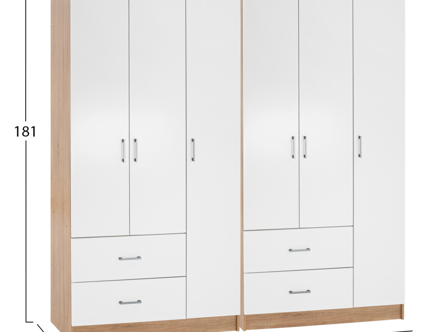 ΝΤΟΥΛΑΠΑ 6ΦΥΛΛΗ CAESAR HM21236.02 ΜΕΛΑΜΙΝΗ SONAMA & ΛΕΥΚΟ 180x42,5Χ181Υεκ.