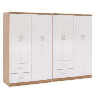 ΝΤΟΥΛΑΠΑ 8ΦΥΛΛΗ BRIANA HM21237.02 ΜΕΛΑΜΙΝΗ SONAMA & ΛΕΥΚΟ 241x42,5Χ180,5Υεκ.