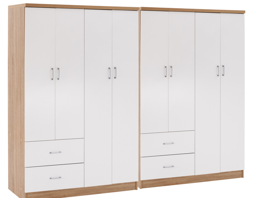 ΝΤΟΥΛΑΠΑ 8ΦΥΛΛΗ BRIANA HM21237.02 ΜΕΛΑΜΙΝΗ SONAMA & ΛΕΥΚΟ 241x42,5Χ180,5Υεκ.