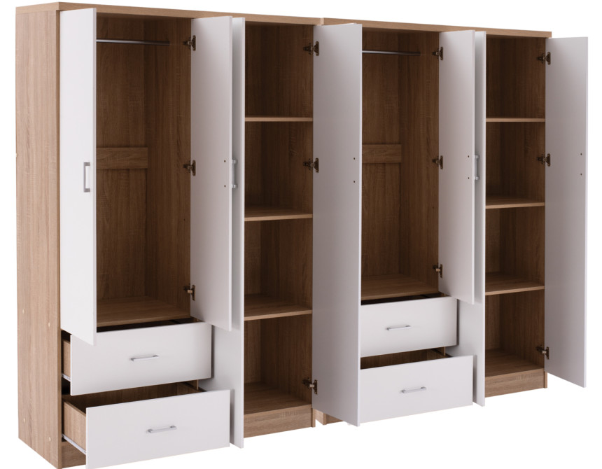 ΝΤΟΥΛΑΠΑ 8ΦΥΛΛΗ BRIANA HM21237.02 ΜΕΛΑΜΙΝΗ SONAMA & ΛΕΥΚΟ 241x42,5Χ180,5Υεκ.