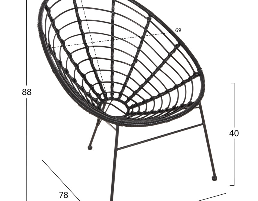 ΣΕΤ ΕΞΩΤΕΡΙΚΟΥ ΧΩΡΟΥ 3ΤΜΧ ALLEGRA HM21047.12 ΜΑΥΡΟ ΣΥΝΘ.RATTAN & ΜΕΤΑΛΛΟ