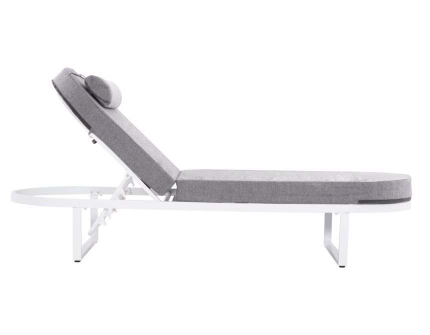 ΕΠΑΓΓΕΛΜ. ΞΑΠΛΩΣΤΡΑ MALLOW HM10715.01 ΛΕΥΚΟ ΑΛΟΥΜ.& ΓΚΡΙ ΜΑΞΙΛΑΡΙ 198x71x40,5-103Υεκ.
