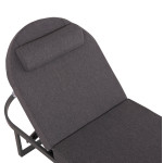 ΕΠΑΓΓΕΛΜATIKH ΞΑΠΛΩΣΤΡΑ MALLOW HM10715.03 ΣΚΟΥΡΟ ΓΚΡΙ ΑΛΟΥΜΙΝΙΟ & ΜΑΞΙΛΑΡΙ 198x71x103Υεκ