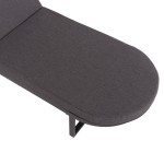 ΕΠΑΓΓΕΛΜATIKH ΞΑΠΛΩΣΤΡΑ MALLOW HM10715.03 ΣΚΟΥΡΟ ΓΚΡΙ ΑΛΟΥΜΙΝΙΟ & ΜΑΞΙΛΑΡΙ 198x71x103Υεκ