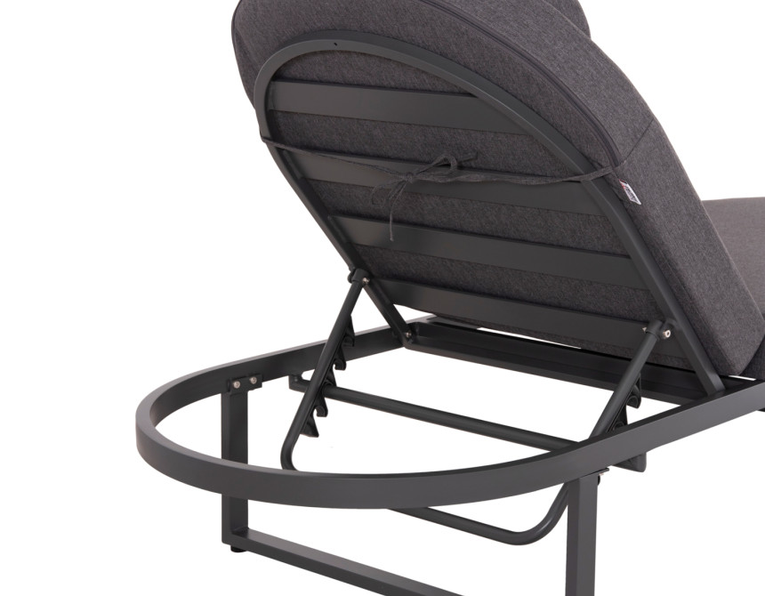 ΕΠΑΓΓΕΛΜATIKH ΞΑΠΛΩΣΤΡΑ MALLOW HM10715.03 ΣΚΟΥΡΟ ΓΚΡΙ ΑΛΟΥΜΙΝΙΟ & ΜΑΞΙΛΑΡΙ 198x71x103Υεκ