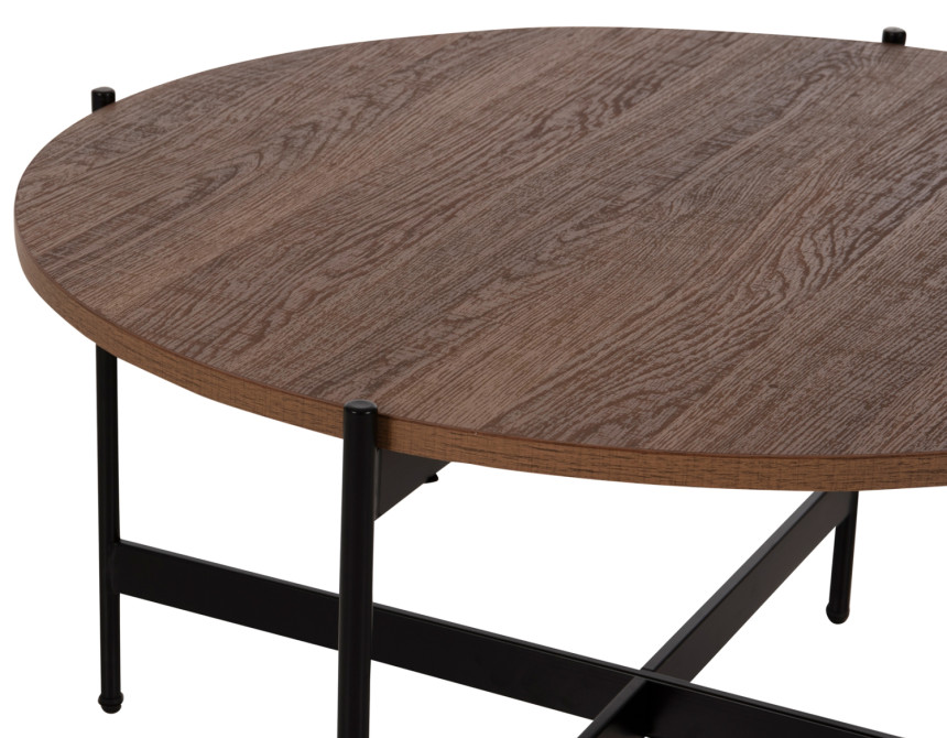 ΣΕΤ 2ΤΜΧ ΤΡΑΠΕΖΙΑ ΣΑΛΟΝΙΟΥ RONDA HM21089.03 MDF ΣΕ ΚΑΡΥΔΙ ΧΡΩΜΑ Φ80εκ & Φ50εκ
