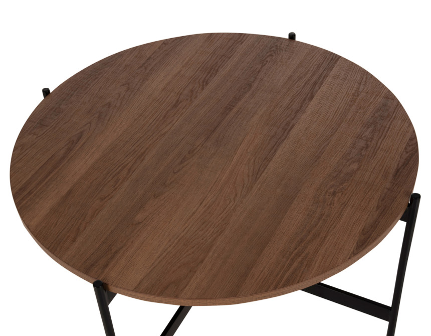 ΣΕΤ 2ΤΜΧ ΤΡΑΠΕΖΙΑ ΣΑΛΟΝΙΟΥ RONDA HM21089.03 MDF ΣΕ ΚΑΡΥΔΙ ΧΡΩΜΑ Φ80εκ & Φ50εκ