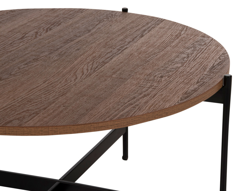 ΣΕΤ 2ΤΜΧ ΤΡΑΠΕΖΙΑ ΣΑΛΟΝΙΟΥ RONDA HM21089.03 MDF ΣΕ ΚΑΡΥΔΙ ΧΡΩΜΑ Φ80εκ & Φ50εκ