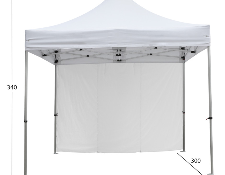 GAZEBO ΕΠΑΓΓΕΛΜΑΤΙΚΟ ΜΕ ΠΛΑΙΝΟ ΠΑΝΙ ΣΚΙΑΣΗΣ CRESSEN HM21097 ΠΤΥΣΣΟΜΕΝΟ ΑΛΟΥΜΙΝΙΟΥ 3x3x3,4Yμ