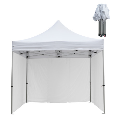 GAZEBO ΕΠΑΓΓΕΛΜΑΤΙΚΟ ΜΕ 3 ΠΛΑΙΝΑ ΠΑΝΙΑ ΣΚΙΑΣΗΣ CRESSEN HM21097.01 ΠΤΥΣΣΟΜΕΝΟ ΑΛΟΥΜΙΝΙΟΥ 3x3x3,4Yεκ