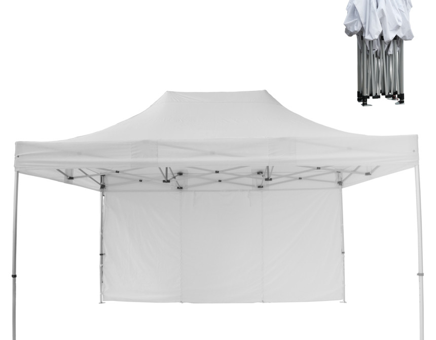 GAZEBO ΜΕ ΠΛΑΙΝΟ ΠΑΝΙ ΣΚΙΑΣΗΣ CRESSEN HM21098 ΠΤΥΣΣΟΜΕΝΟ ΑΛΟΥΜΙΝΙΟΥ 3x4,5x3,4Yμ