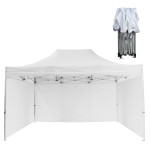 GAZEBO ΜΕ 3 ΠΛΑΙΝΑ ΠΑΝΙΑ ΣΚΙΑΣΗΣ CRESSEN HM21098.01 ΠΤΥΣΣΟΜΕΝΟ ΑΛΟΥΜΙΝΙΟΥ 3x4,5x3,4Yμ