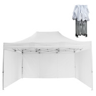 GAZEBO ΜΕ 3 ΠΛΑΙΝΑ ΠΑΝΙΑ ΣΚΙΑΣΗΣ CRESSEN HM21098.01 ΠΤΥΣΣΟΜΕΝΟ ΑΛΟΥΜΙΝΙΟΥ 3x4,5x3,4Yμ