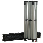 GAZEBO ΜΕ 3 ΠΛΑΙΝΑ ΠΑΝΙΑ ΣΚΙΑΣΗΣ CRESSEN HM21098.01 ΠΤΥΣΣΟΜΕΝΟ ΑΛΟΥΜΙΝΙΟΥ 3x4,5x3,4Yμ