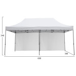 GAZEBO ΜΕ ΠΛΑΙΝΑ ΠΑΝΙΑ ΣΚΙΑΣΗΣ CRESSEN HM21099 ΠΤΥΣΣΟΜΕΝΟ ΑΛΟΥΜΙΝΙΟΥ 3x6x3,4Yμ