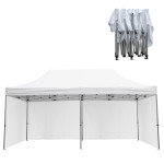 GAZEBO ΜΕ 4 ΠΛΑΙΝΑ ΠΑΝΙΑ ΣΚΙΑΣΗΣ CRESSEN HM21099.01 ΠΤΥΣΣΟΜΕΝΟ ΑΛΟΥΜΙΝΙΟΥ 3x6x3,4Yμ