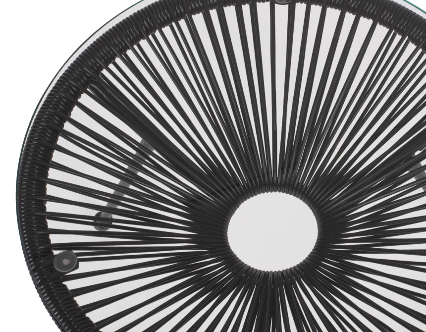ΣΕΤ ΕΞΩΤΕΡΙΚΟΥ ΧΩΡΟΥ 3ΤΜΧ ACAPULCO HM21101 TWISTED WICKER-ΜΕΤΑΛΛΟ ΣΕ ΜΑΥΡΟ