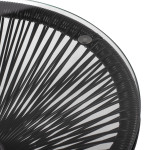 ΣΕΤ ΕΞΩΤΕΡΙΚΟΥ ΧΩΡΟΥ 3ΤΜΧ ACAPULCO HM21101 TWISTED WICKER-ΜΕΤΑΛΛΟ ΣΕ ΜΑΥΡΟ