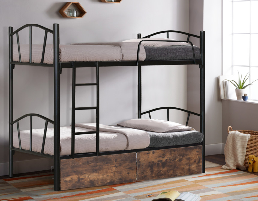 ΚΟΥΚΕΤΑ FLOOR HM21122 ΜΕΤΑΛΛΙΚΗ ΜΑΥΡΗ ΜΕ ΕΠΙΔΑΠΕΔΙΑ ΣΥΡΤΑΡΙΑ ΚΑΦΕ 200x91,5x177,5Yεκ.