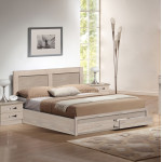 ΚΡΕΒΑΤΙ ΔΙΠΛΟ ΜΕ ΣΥΡΤΑΡΙΑ & ΣΤΡΩΜΑ CAPRI HM21169 ΜΕΛΑΜΙΝΗ SONAMA--ΓΙΑ 150x200εκ