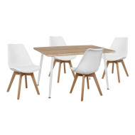ΣΕΤ ΤΡΑΠΕΖΑΡΙΑΣ 5ΤΜΧ HM10350.01 ΤΡΑΠΕΖΙ 120x70x76,5 cm & ΚΑΡΕΚΛΕΣ VEGAS