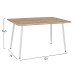 ΣΕΤ ΤΡΑΠΕΖΑΡΙΑΣ 5ΤΜΧ HM10350.01 ΤΡΑΠΕΖΙ 120x70x76,5 cm & ΚΑΡΕΚΛΕΣ VEGAS