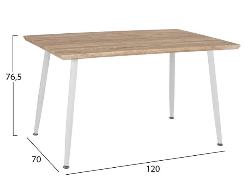 ΣΕΤ ΤΡΑΠΕΖΑΡΙΑΣ 5ΤΜΧ HM10350.01 ΤΡΑΠΕΖΙ 120x70x76,5 cm & ΚΑΡΕΚΛΕΣ VEGAS