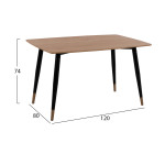 ΣΕΤ ΤΡΑΠΕΖΑΡΙΑΣ 5ΤΜΧ ALIZA HM11196.03 MDF TOP-ΒΕΛΟΥΔΟ ΚΥΠΑΡΙΣΣΙ & ΜΕΤΑΛΛΟ ΜΑΥΡΟ